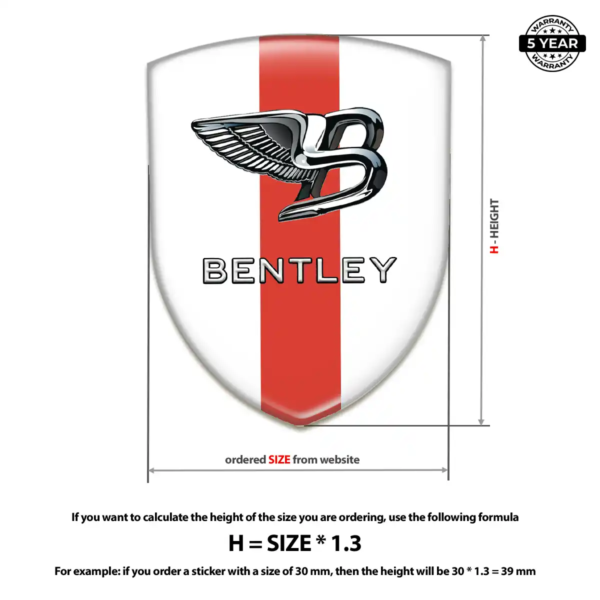 Bentley 3D Domed Sticker Elite Edition