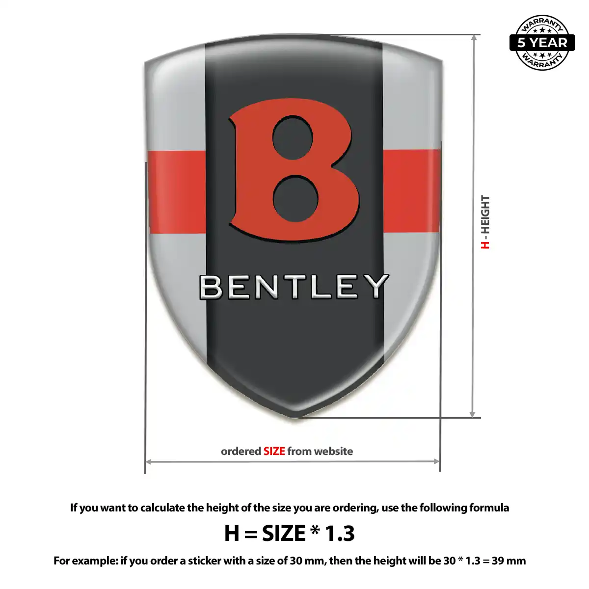 Bentley 3D Domed Sticker Exclusive Series