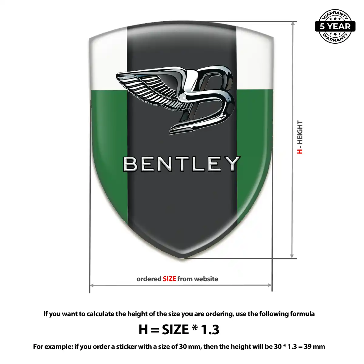 Bentley 3D Emblem Sticker Auto Tuning