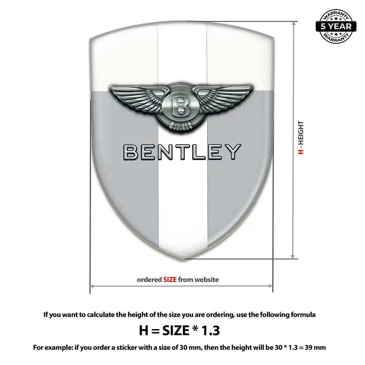 Bentley 3D Emblem Sticker Exclusive Series