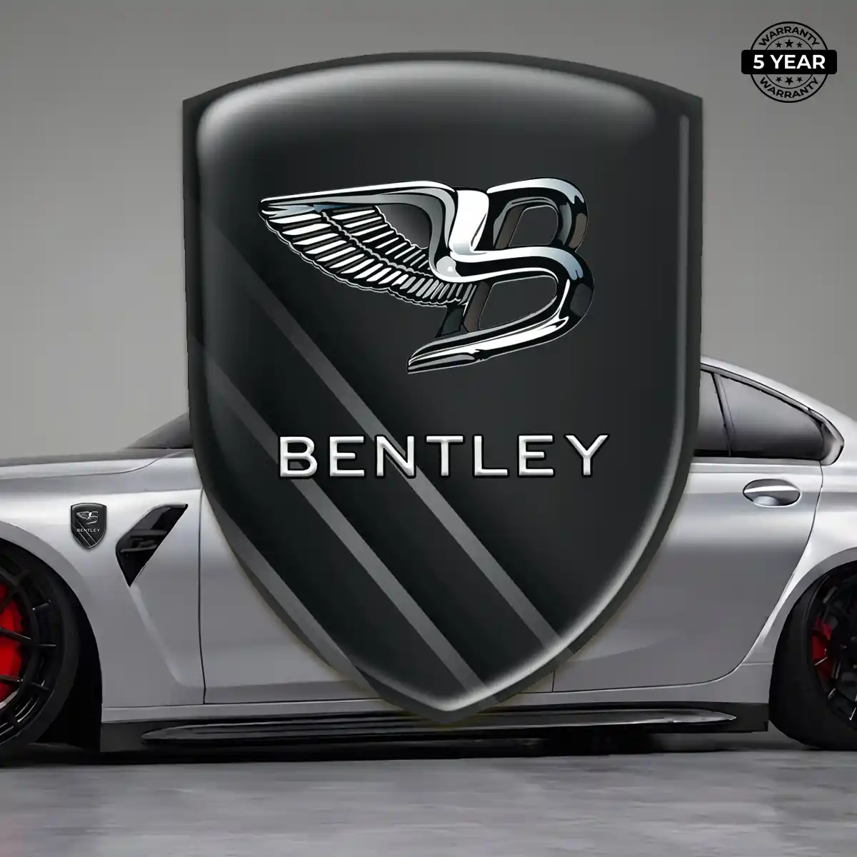 Bentley 3D Emblem Sticker Premium Dome