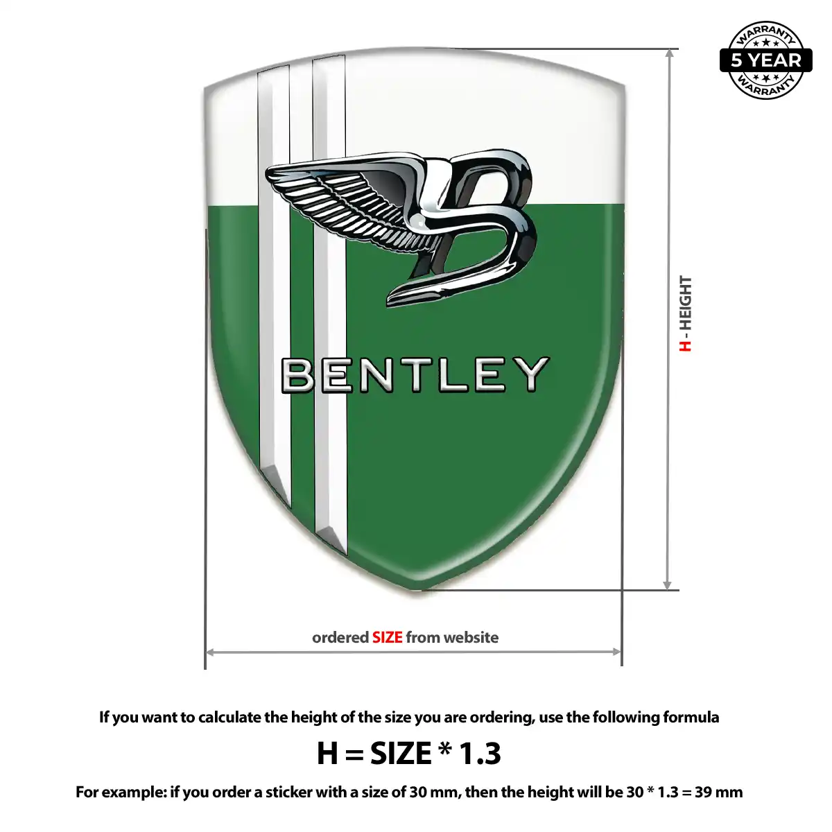 Bentley 3D Emblem Sticker Refined Design