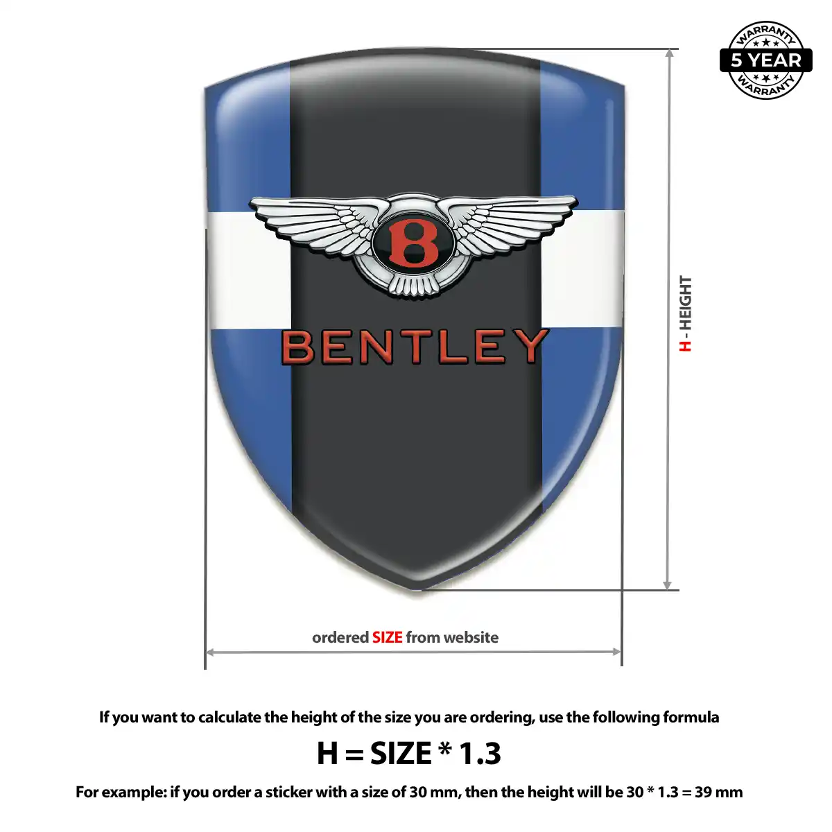 Bentley 3D Gel Sticker Deluxe Edition