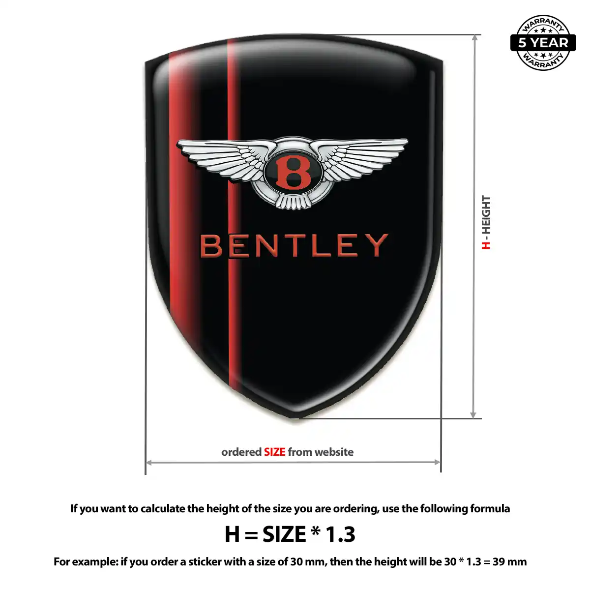 Bentley 3D Gel Sticker Elite Edition