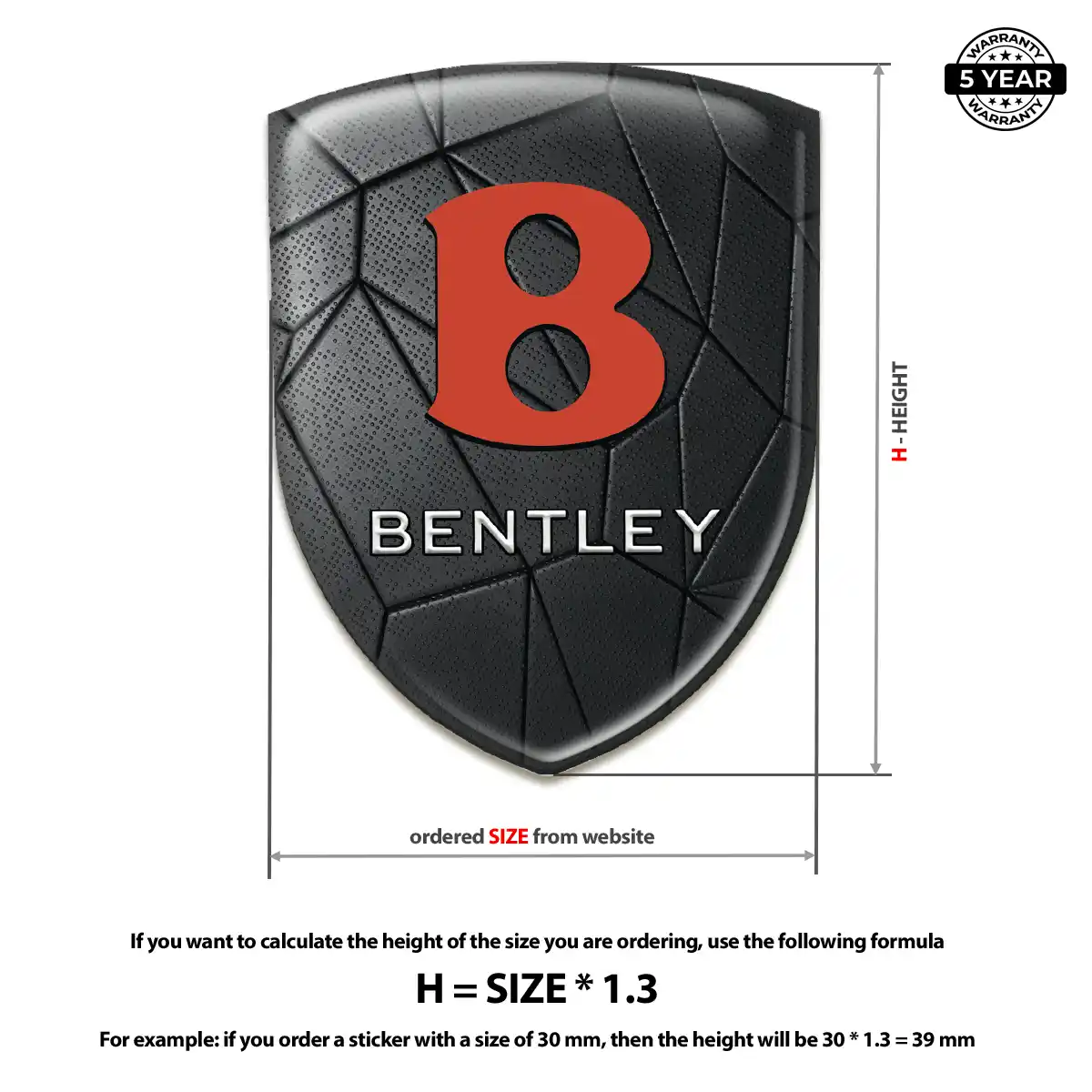 Bentley 3D Gel Sticker Exclusive Series