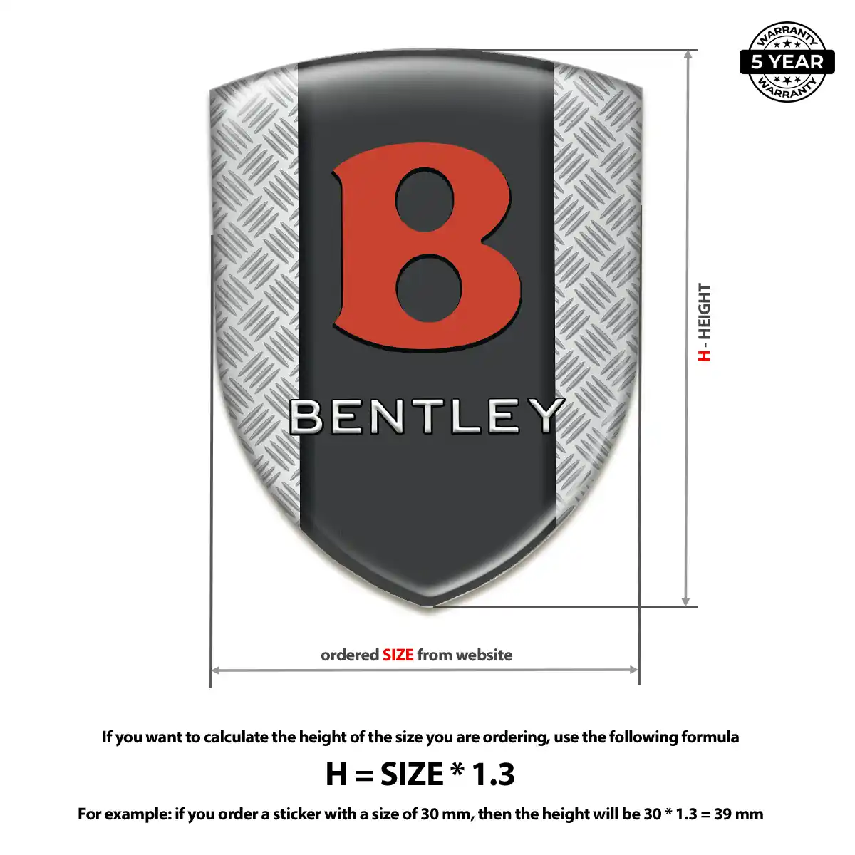 Bentley 3D Gel Sticker Noble Edition