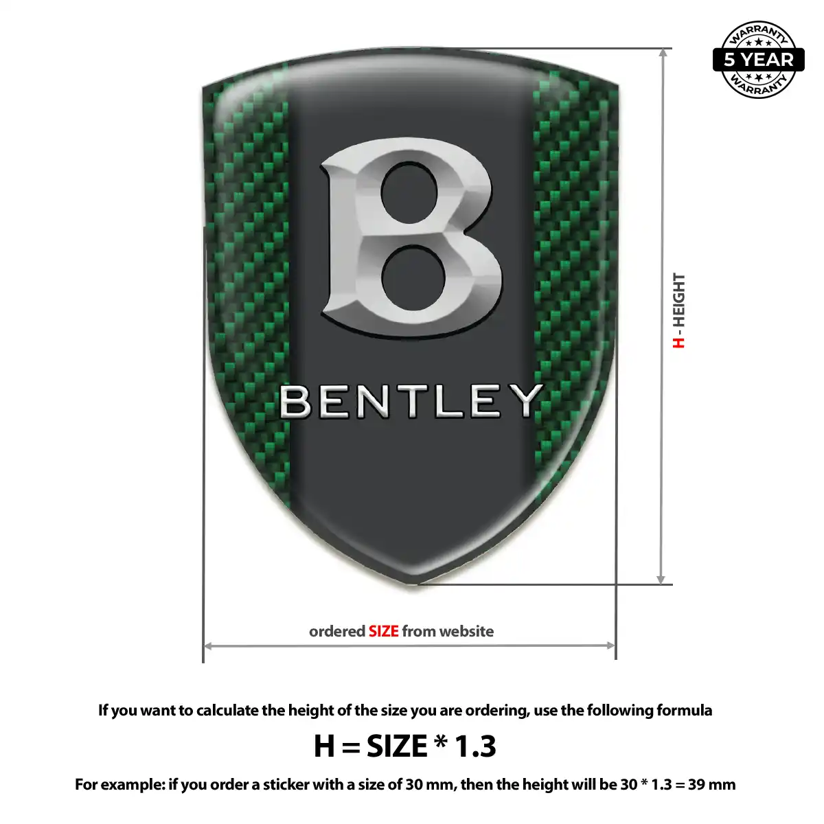 Bentley 3D Logo Sticker Elite Edition