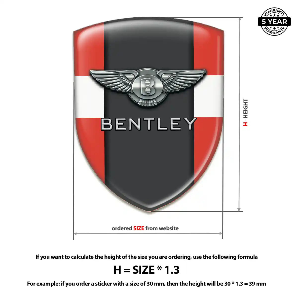 Bentley 3D Logo Sticker Exclusive Series