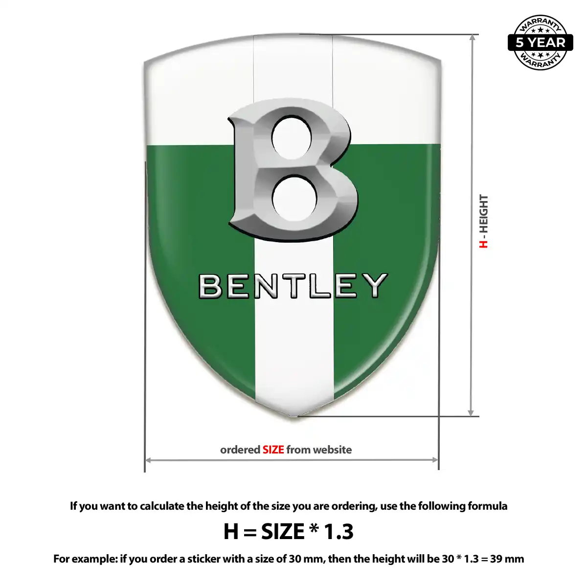 Bentley 3D Logo Sticker Noble Edition