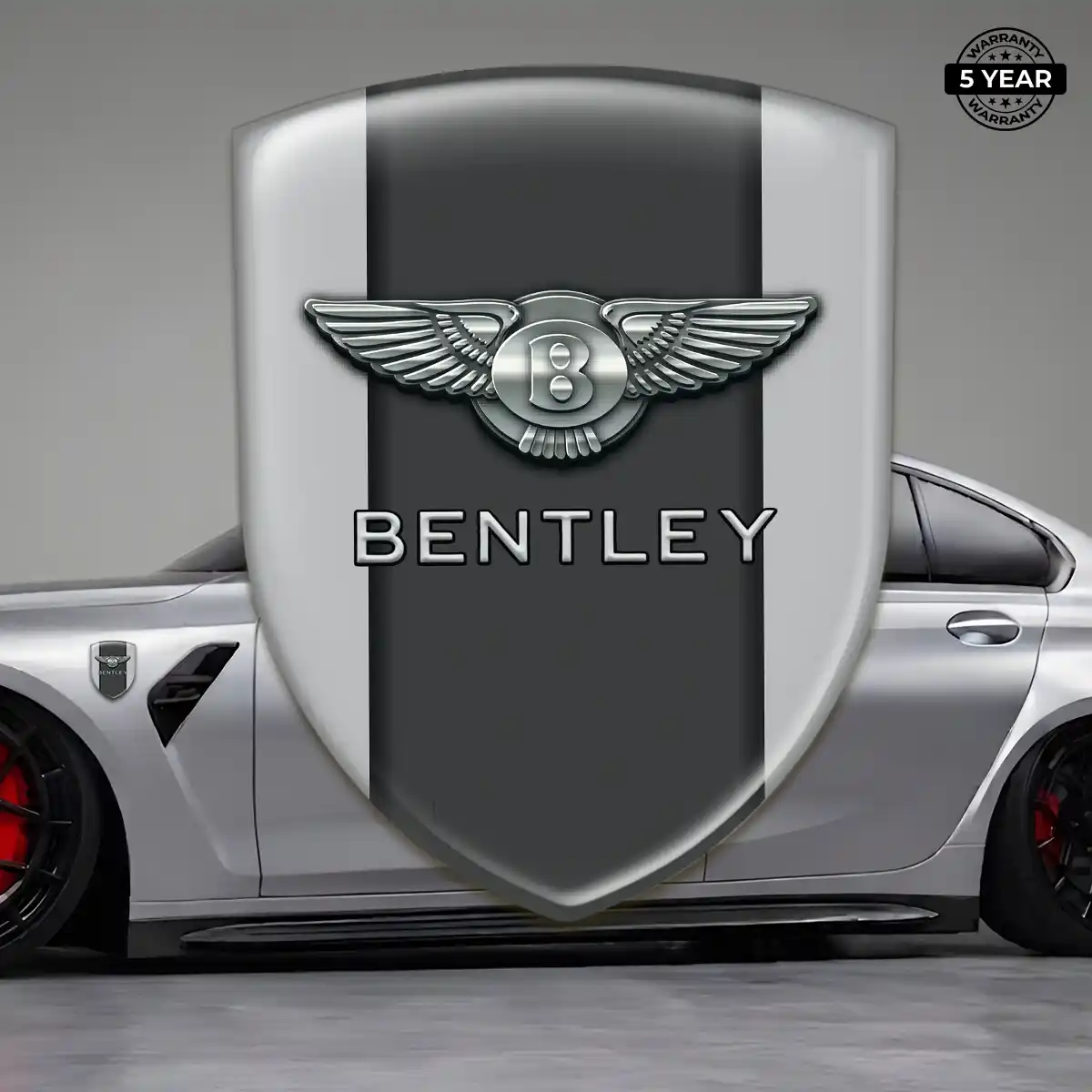 Bentley 3D Logo Sticker Sleek Style