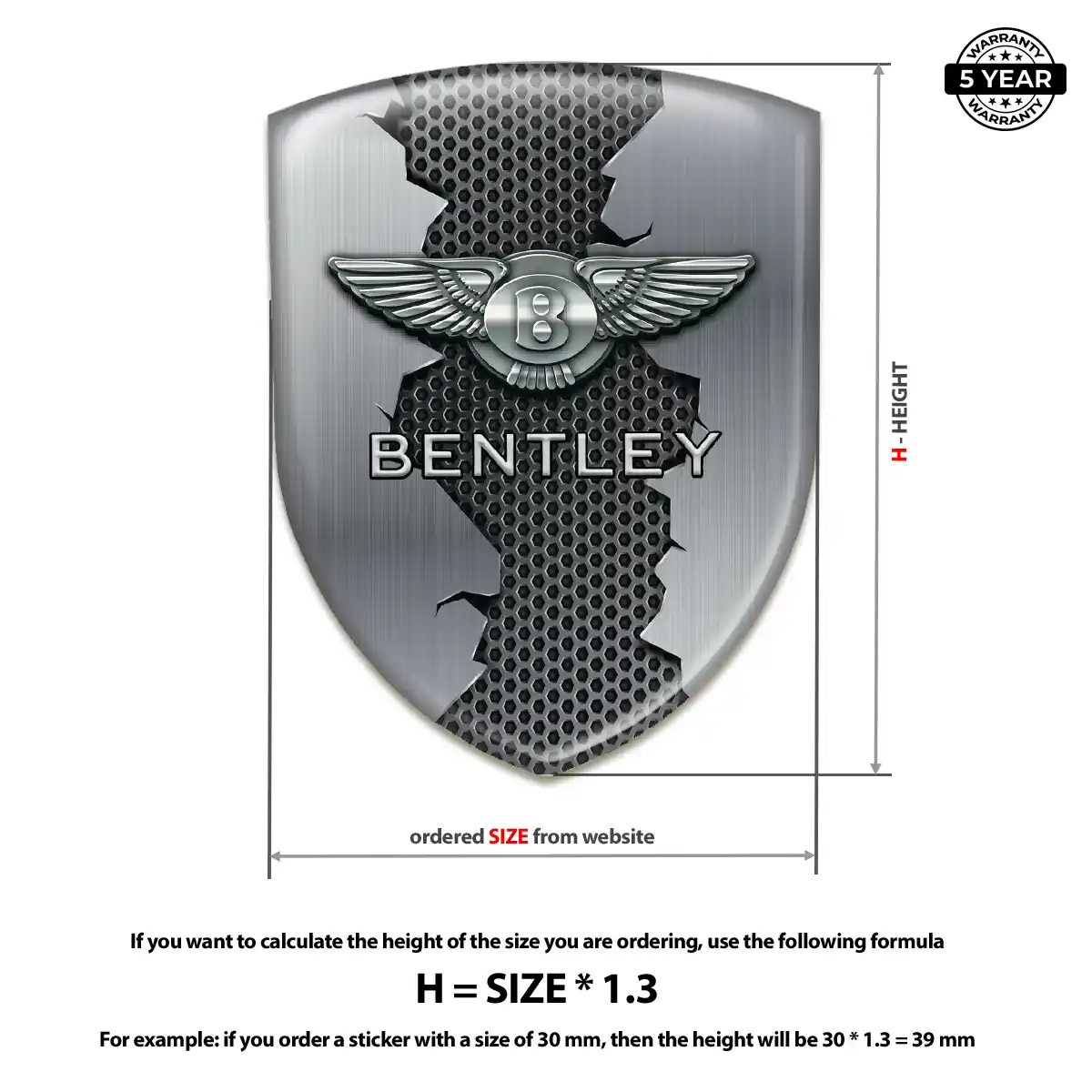 Bentley 3D Resin Sticker Deluxe Edition