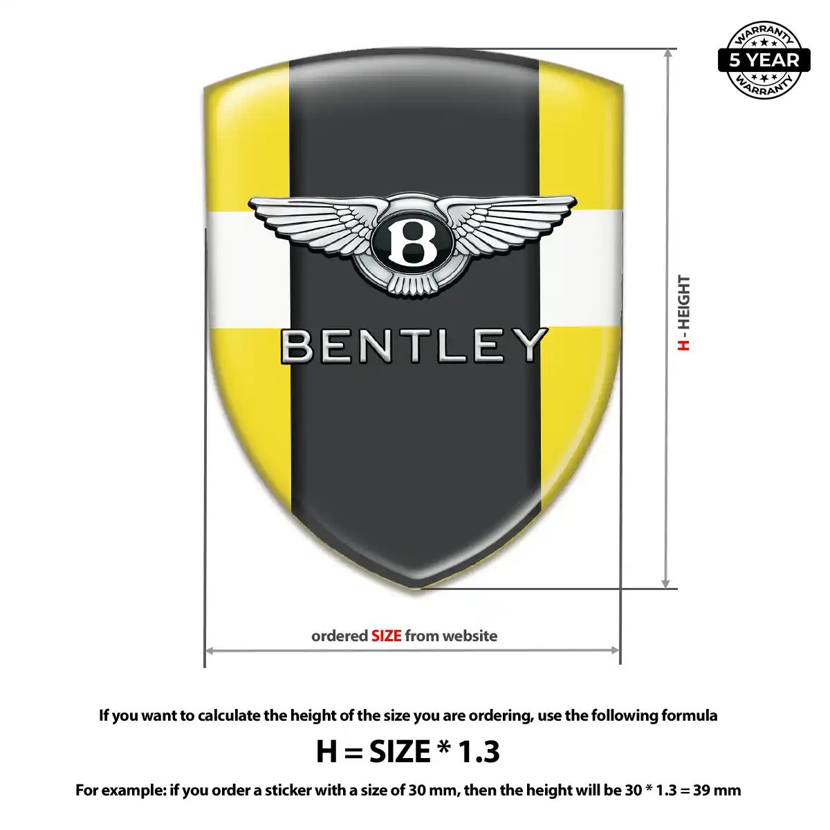Bentley 3D Resin Sticker Exclusive Series