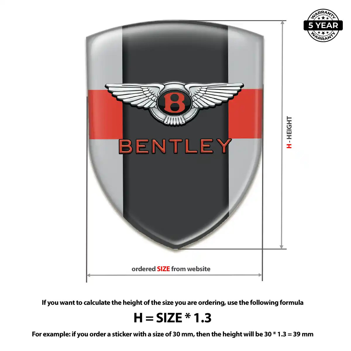 Bentley Automotive Emblem Sticker Auto Tuning