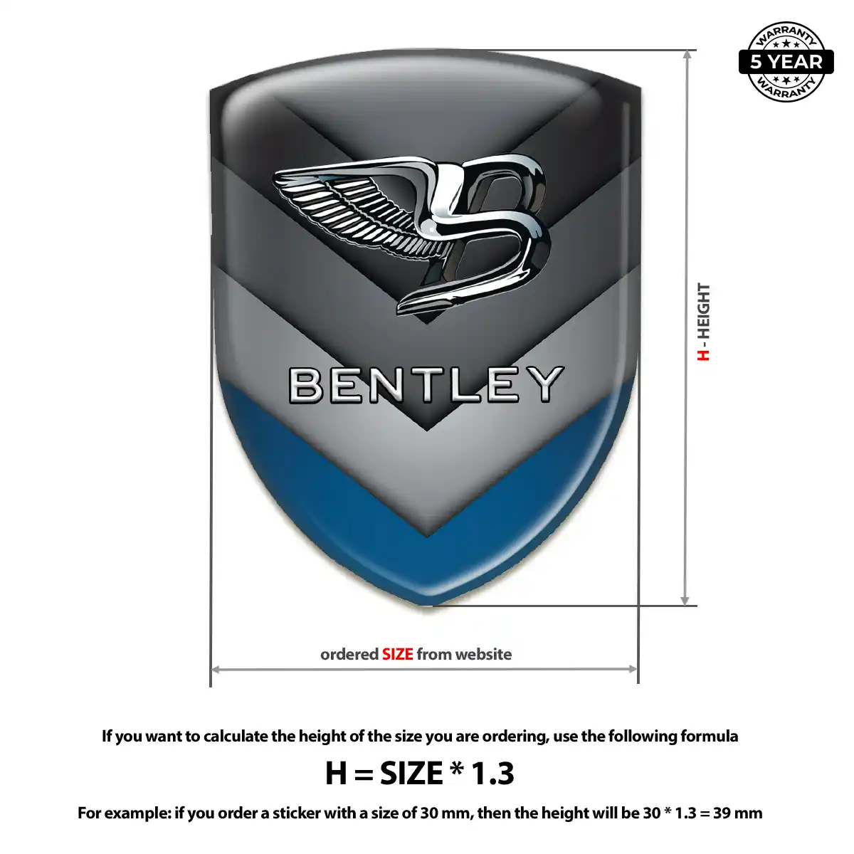 Bentley Automotive Emblem Sticker Deluxe Edition
