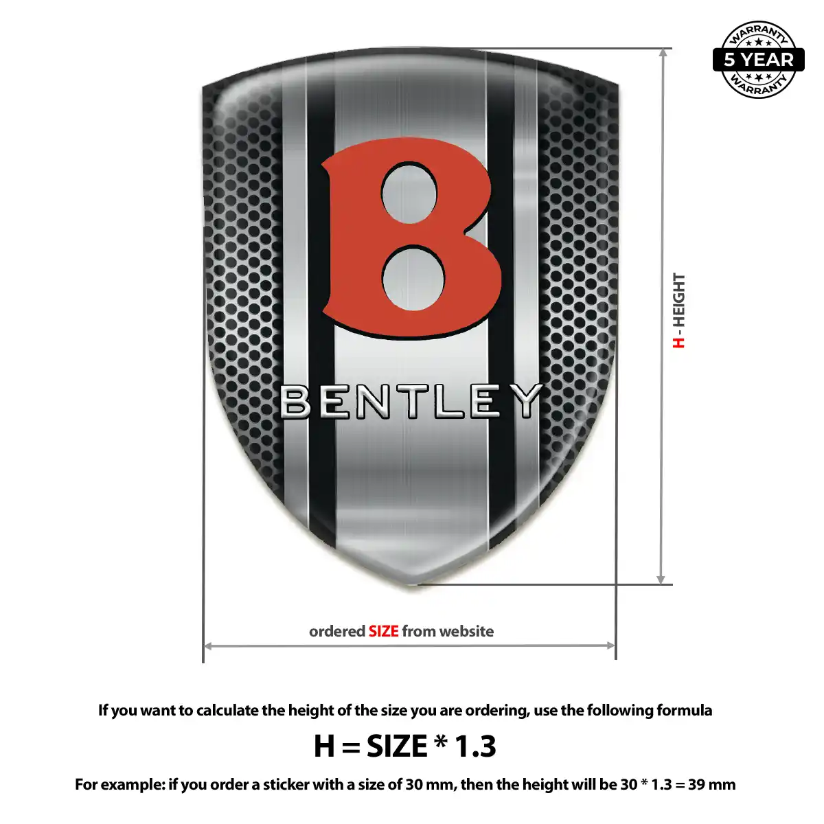 Bentley Automotive Emblem Sticker Elite Edition