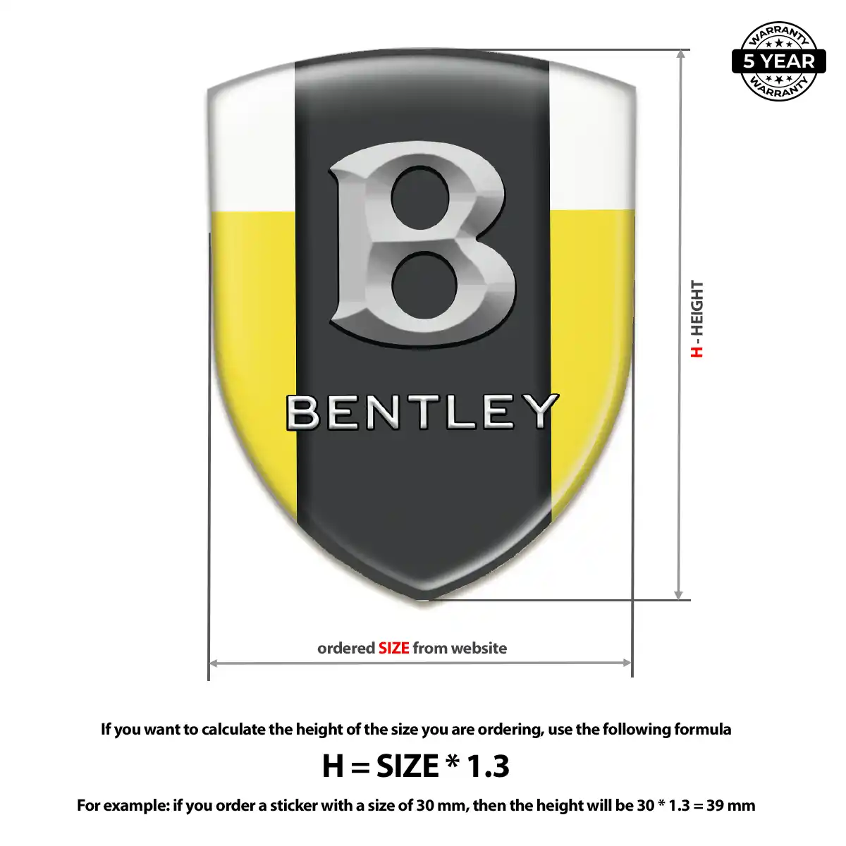 Bentley Automotive Emblem Sticker Interior Elegance