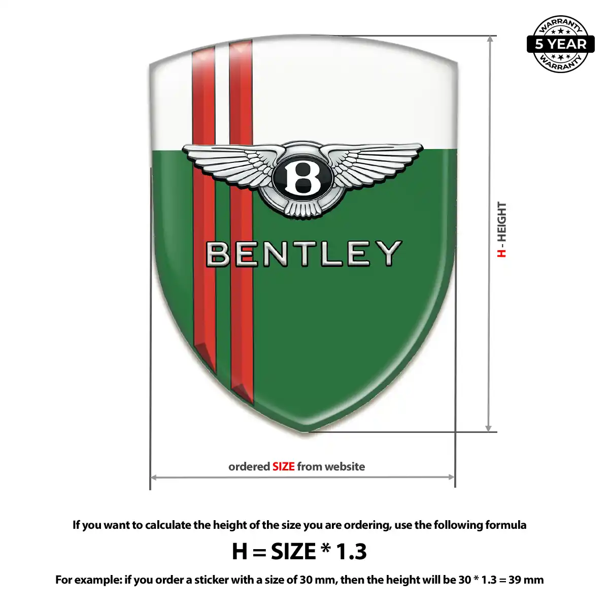 Bentley Automotive Emblem Sticker Interior Luxe