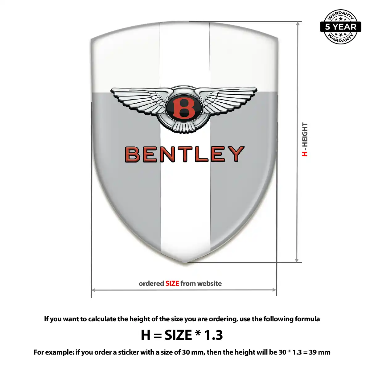 Bentley Automotive Emblem Sticker Noble Edition