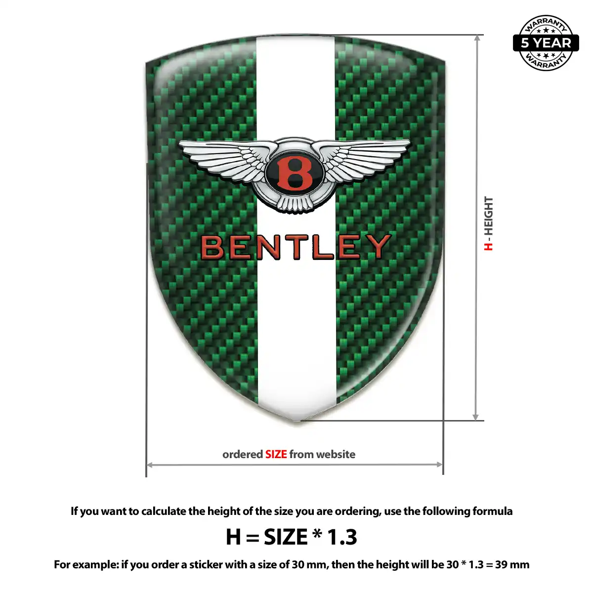 Bentley Automotive Emblem Sticker Performance Style
