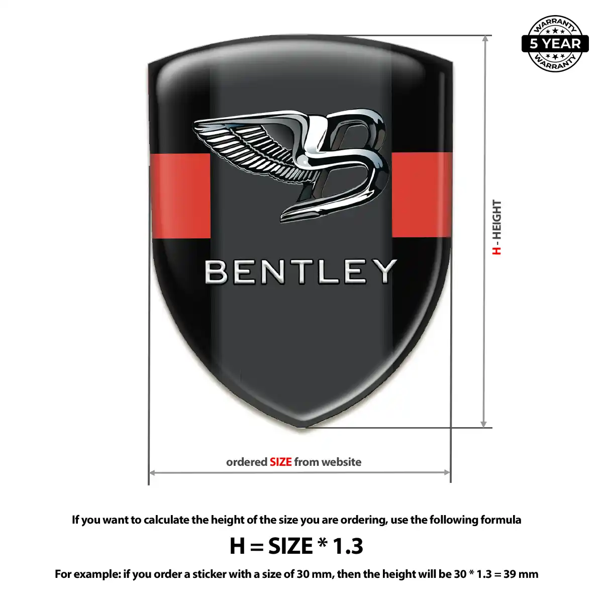 Bentley Automotive Emblem Sticker Prime Quality