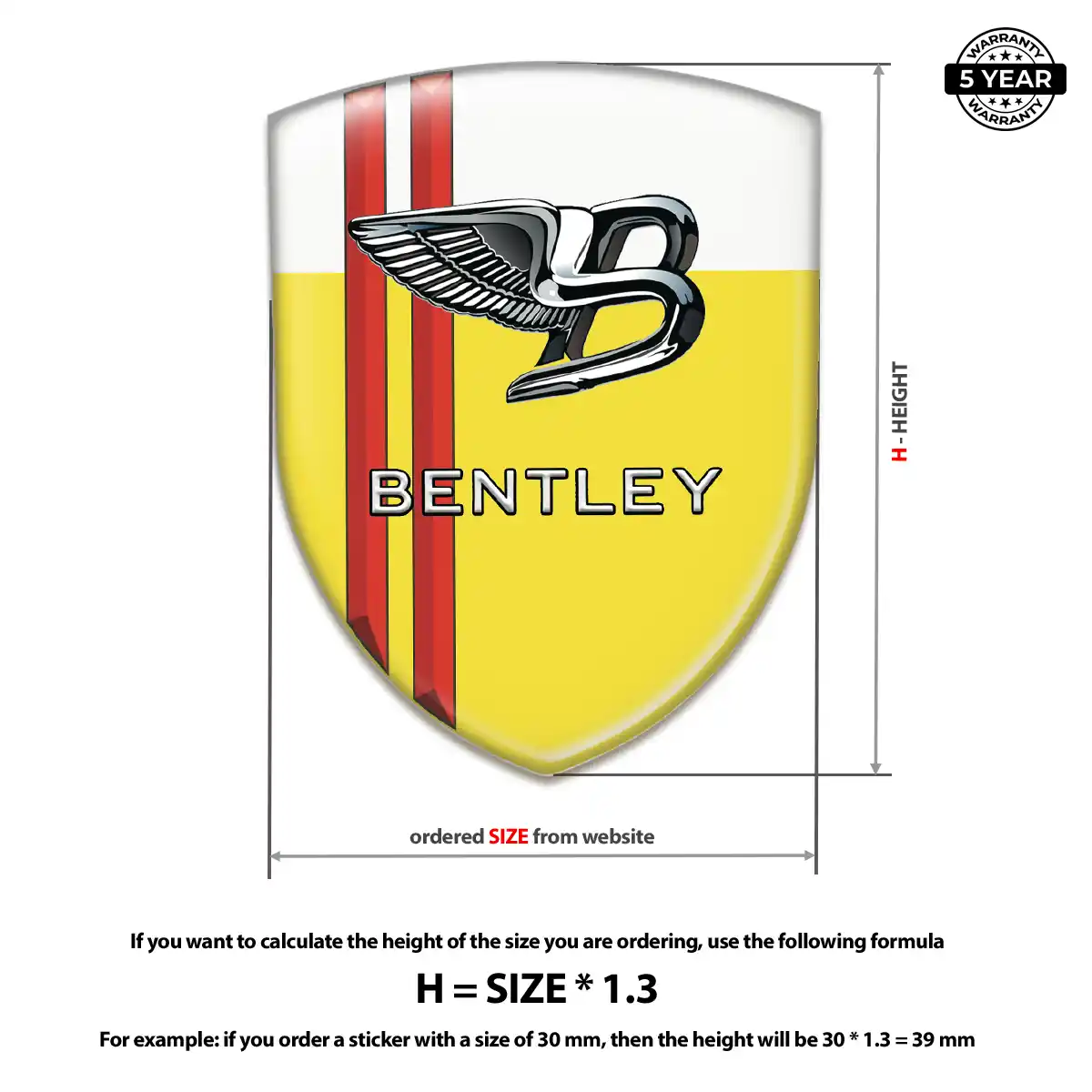 Bentley Automotive Emblem Sticker Refined Design