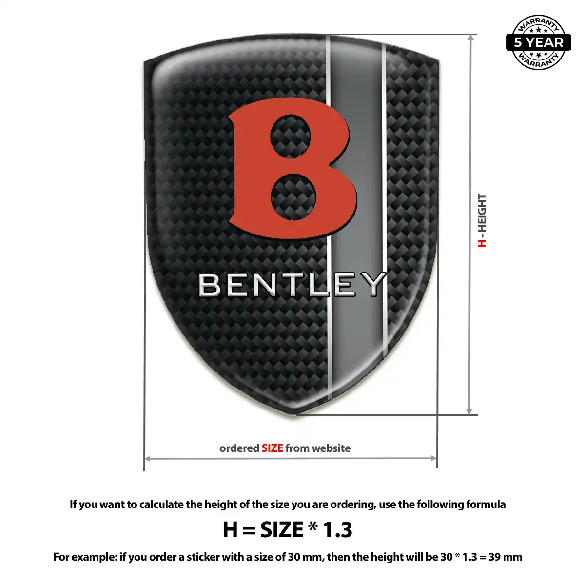 Bentley Automotive Emblem Sticker Signature Grade