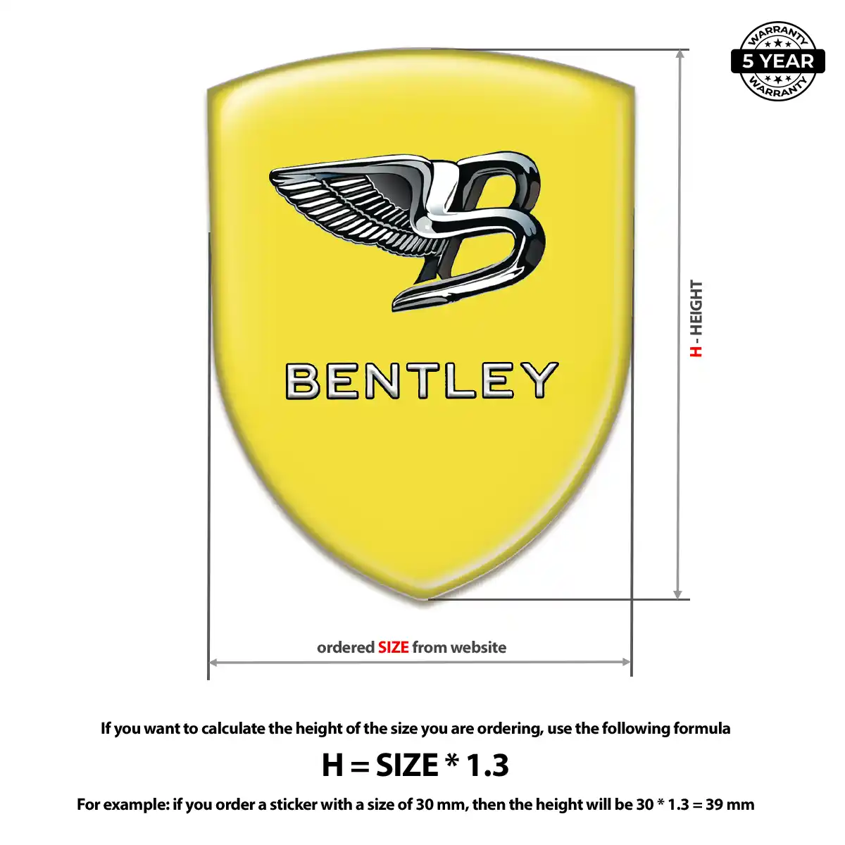 Bentley Automotive Emblem Sticker Superior Craft