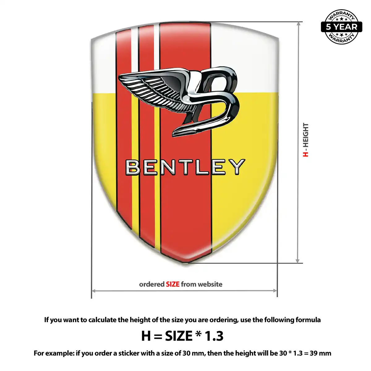 Bentley Automotive Logo Sticker Auto Tuning