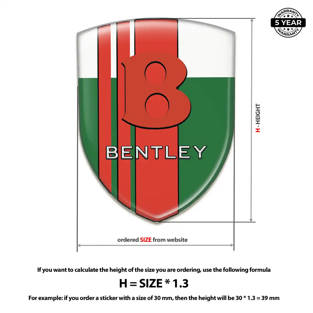 Bentley Automotive Logo Sticker Cabin Style