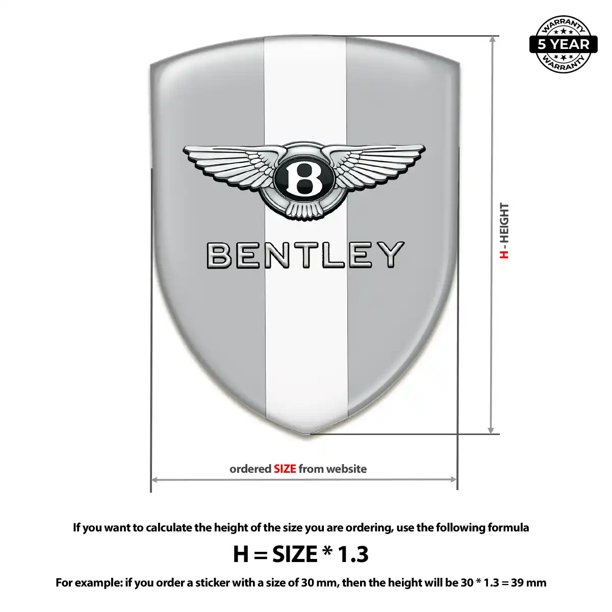 Bentley Automotive Logo Sticker Elite Edition