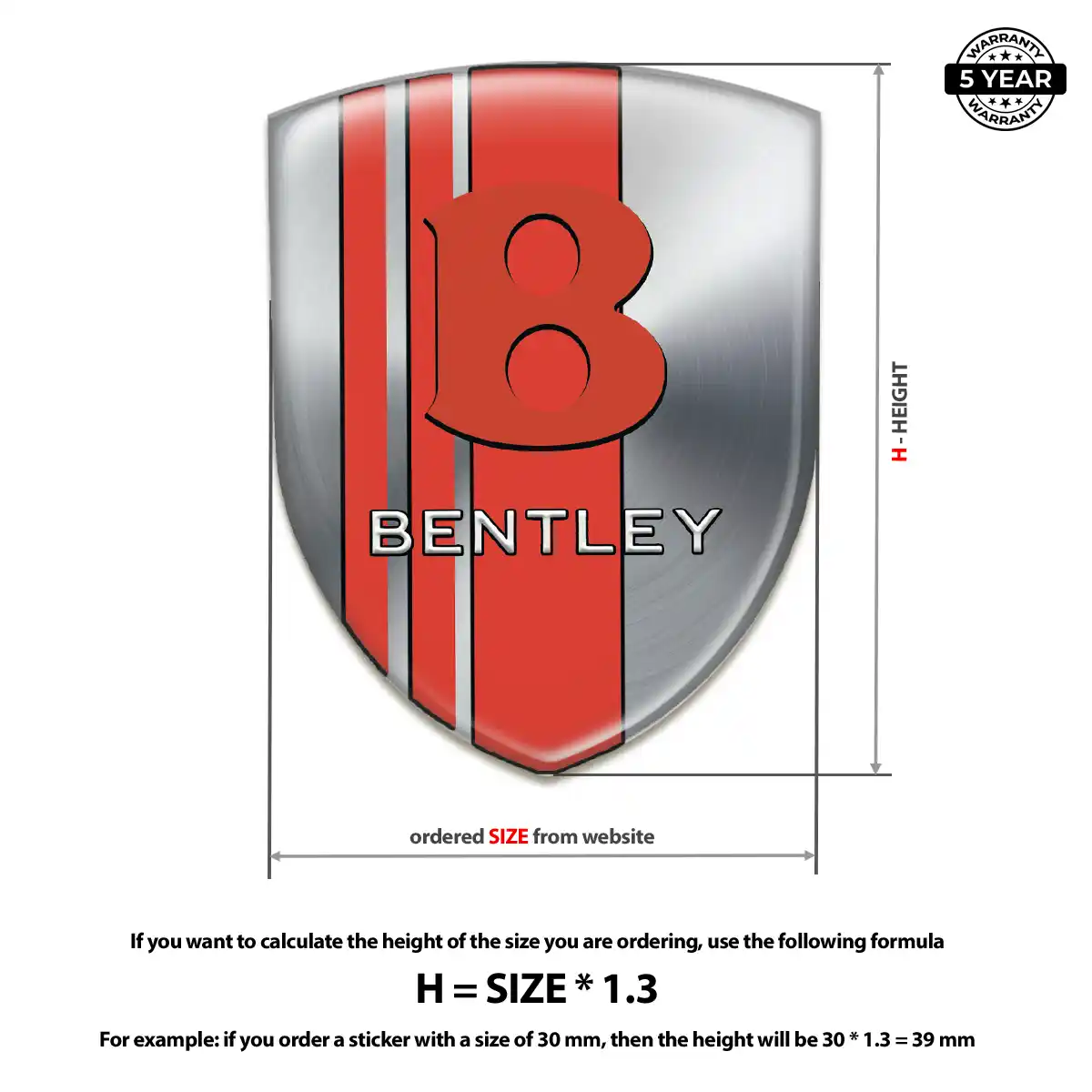 Bentley Automotive Logo Sticker Exclusive Series