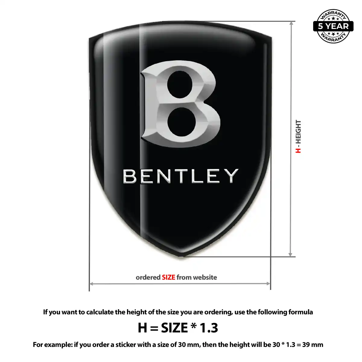 Bentley Automotive Logo Sticker Noble Edition