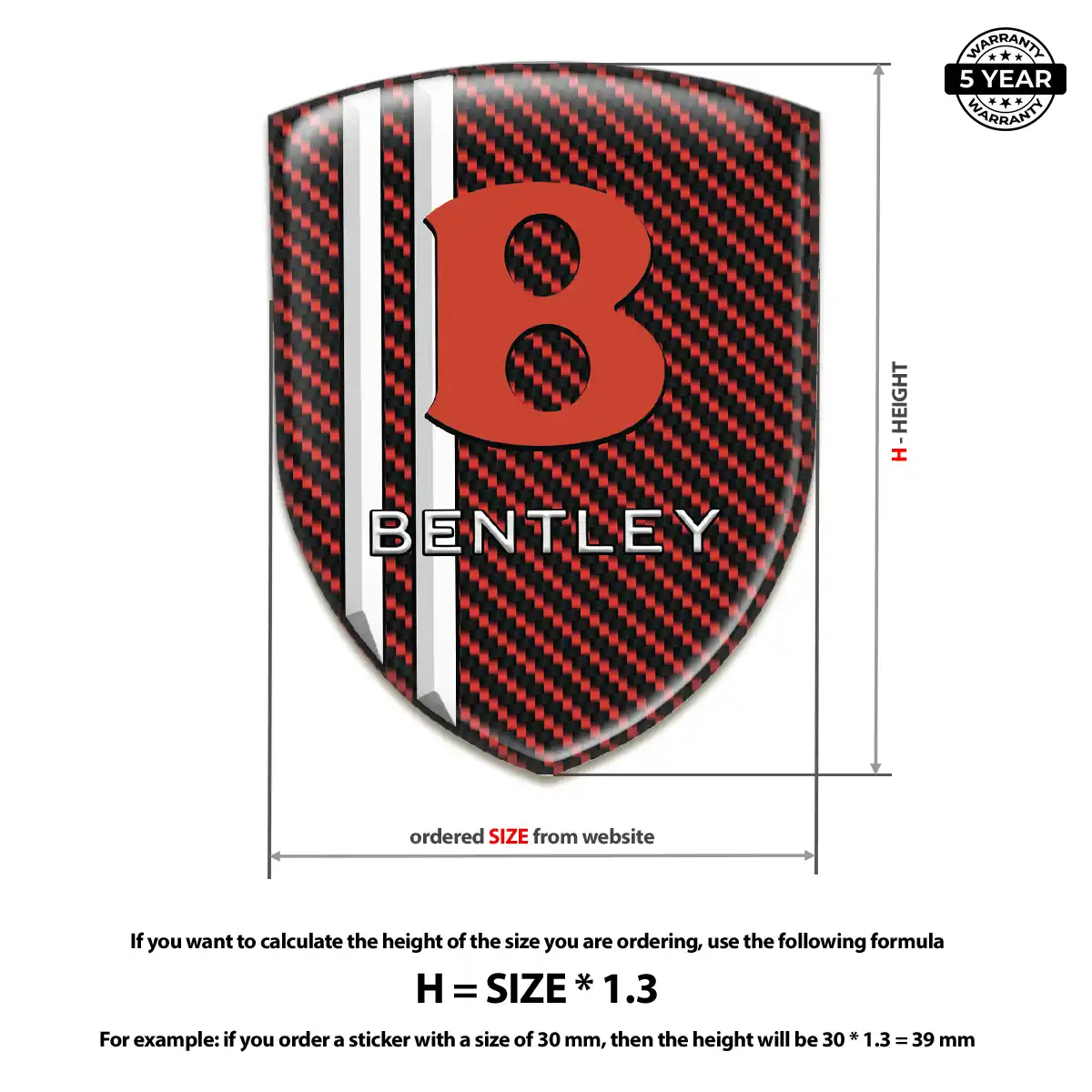 Bentley Automotive Logo Sticker Outer Style