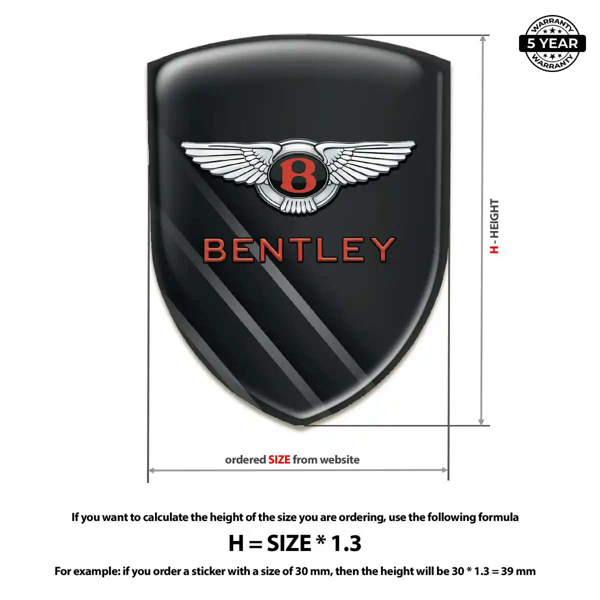 Bentley Automotive Logo Sticker Prime Quality