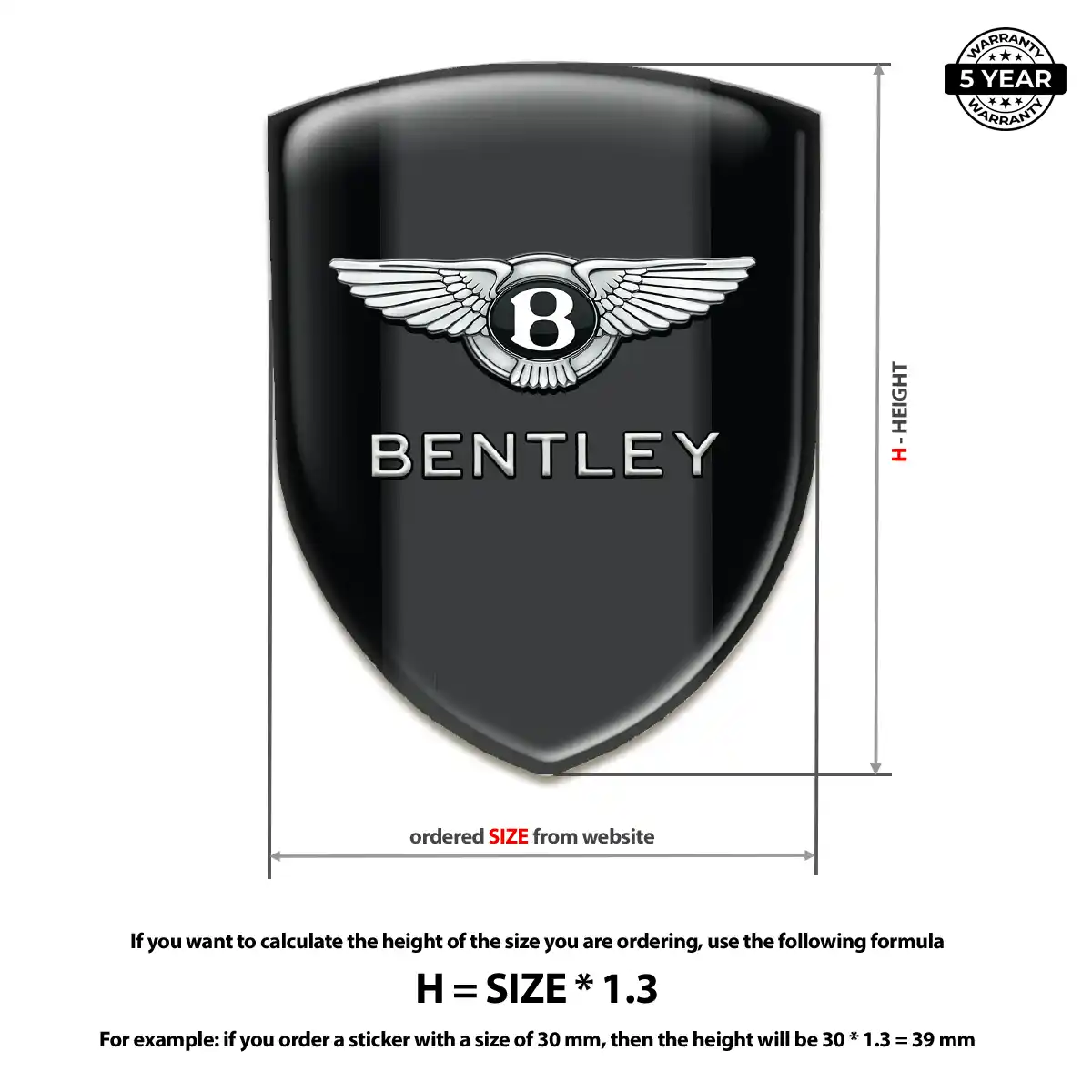 Bentley Automotive Logo Sticker Sleek Style