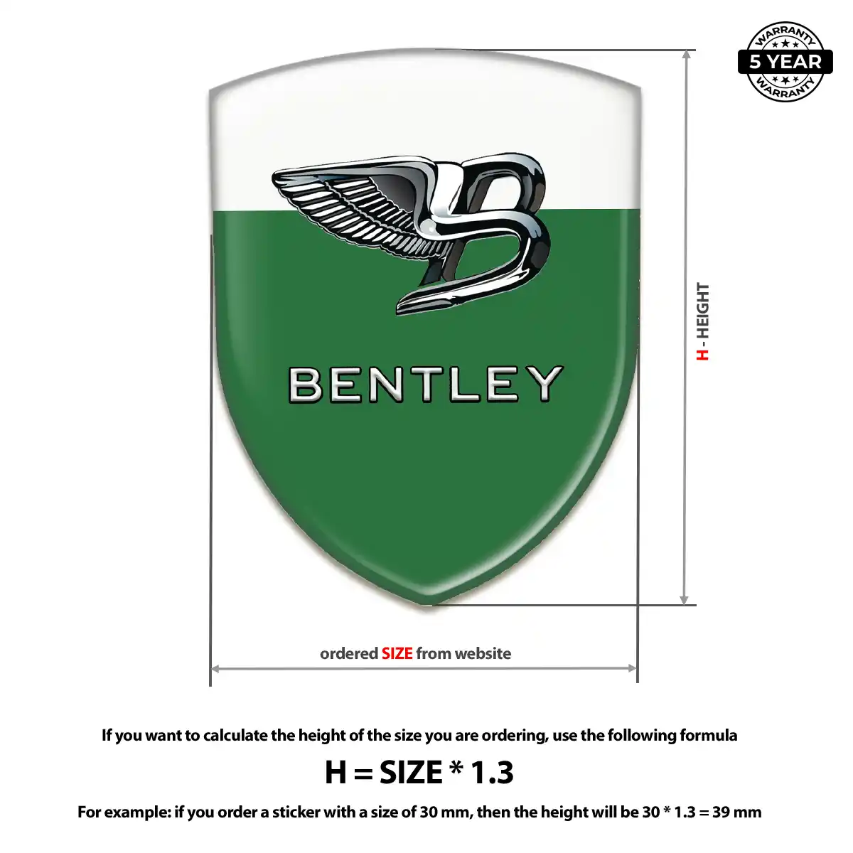 Bentley Automotive Logo Sticker Sport Tuning