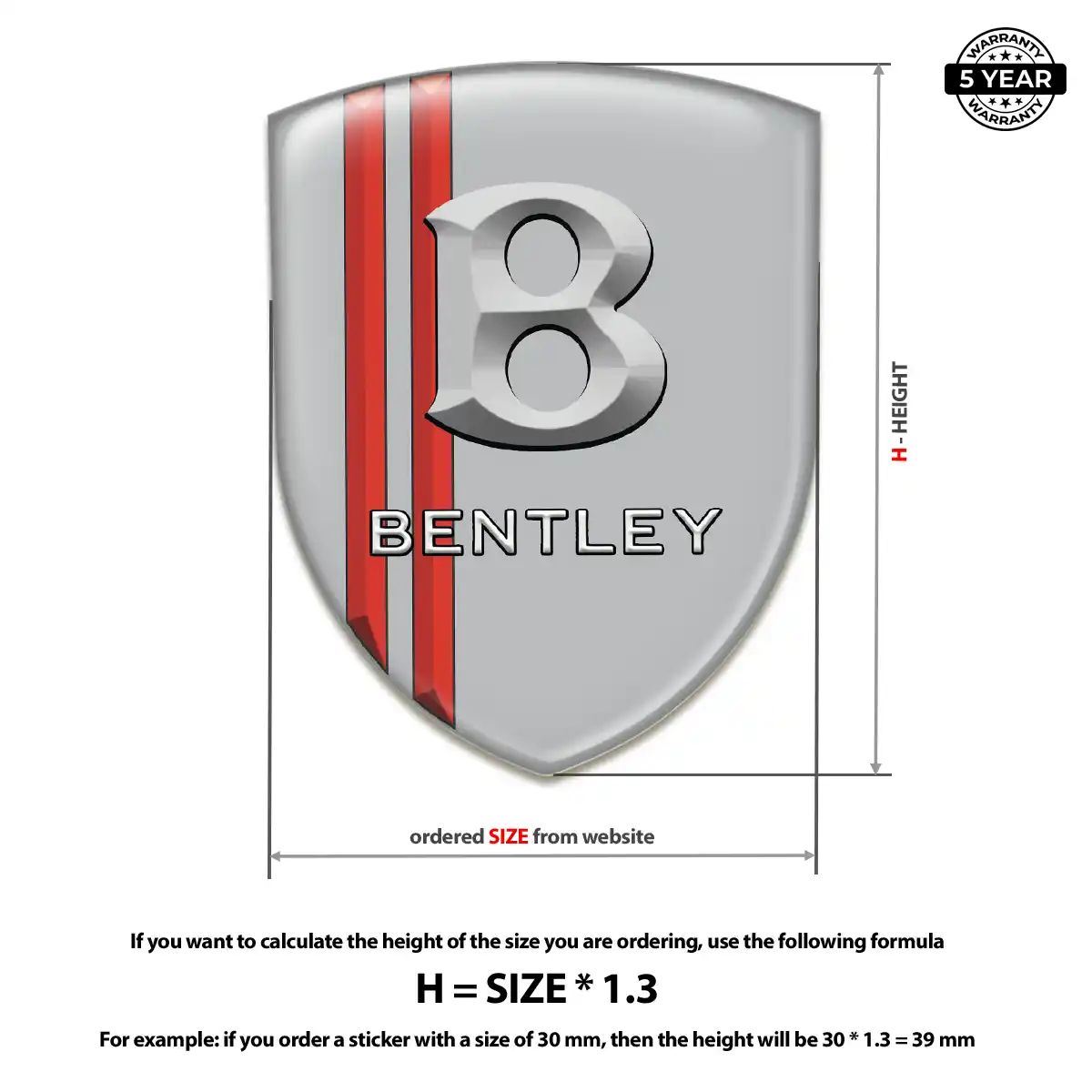 Bentley Automotive Logo Sticker Street Tuning