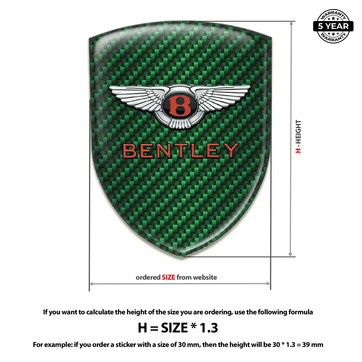 Bentley Automotive Logo Sticker Superior Craft