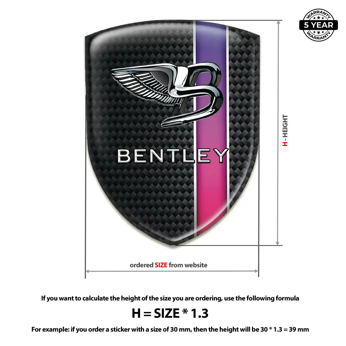 Bentley Automotive Resin Decal Elite Edition