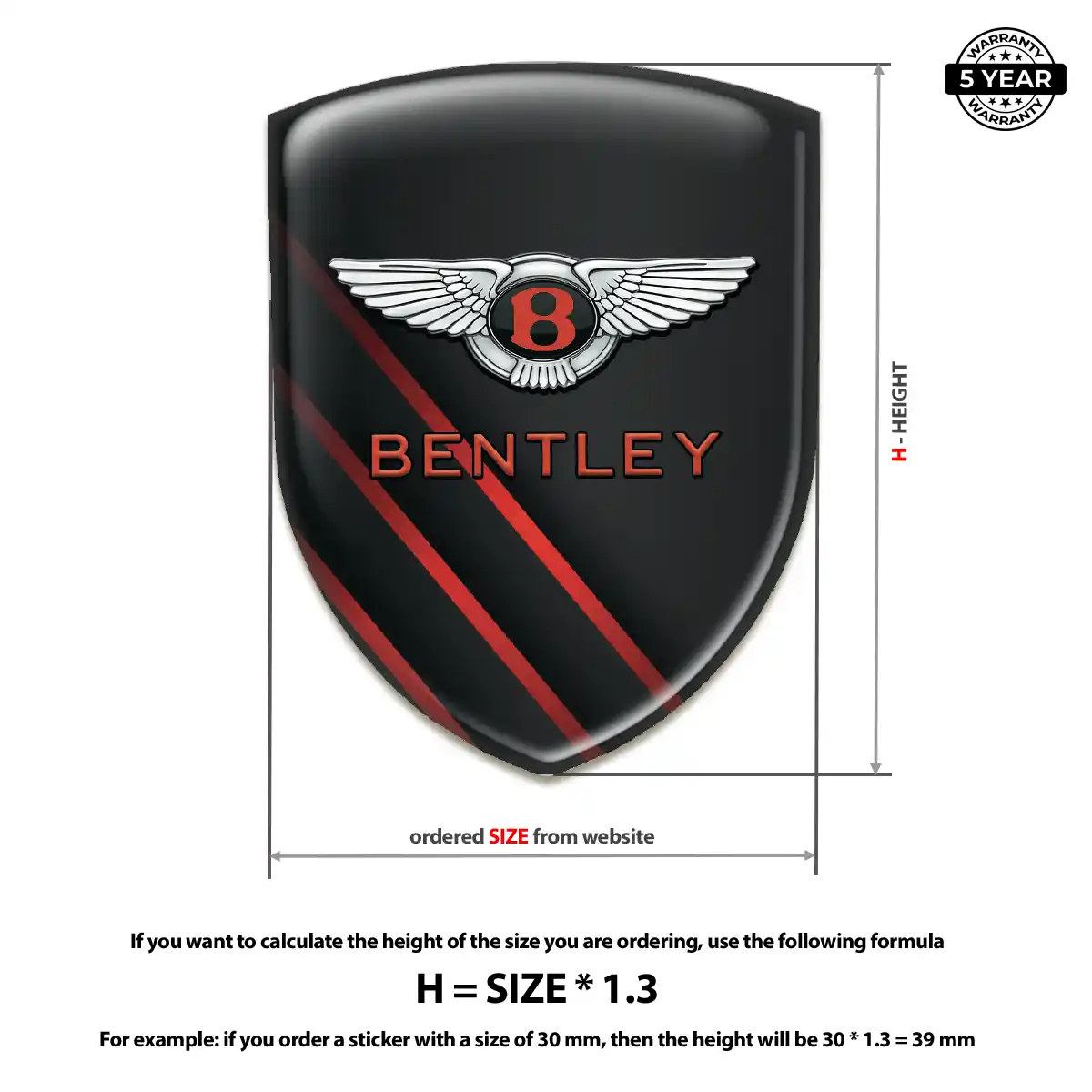 Bentley Automotive Resin Decal Exclusive Series