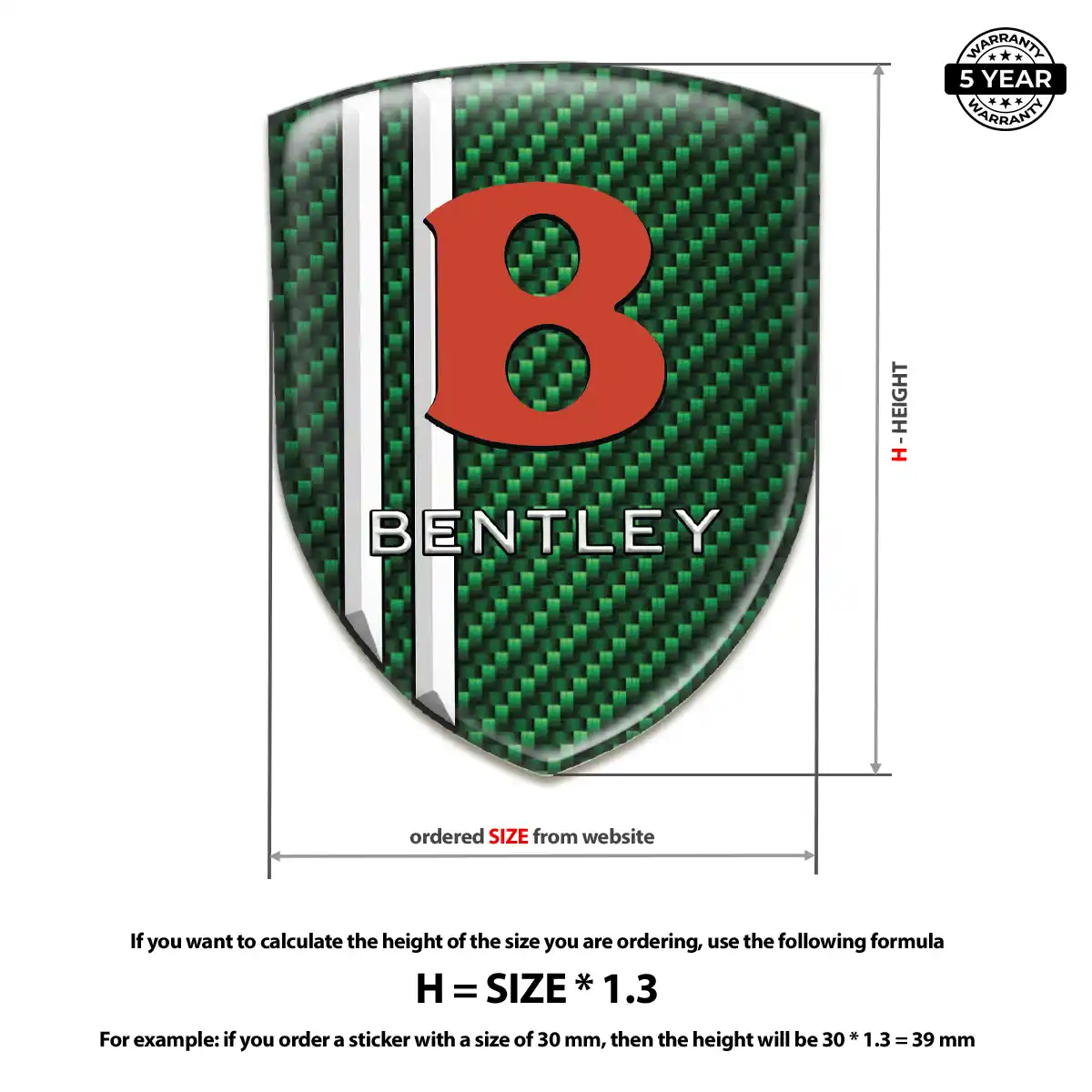 Bentley Automotive Resin Decal Interior Elegance