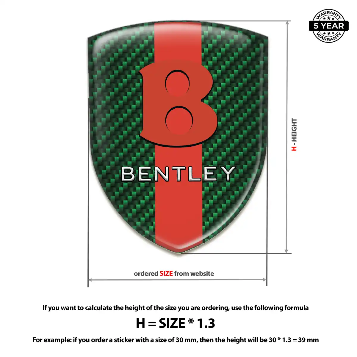Bentley Automotive Resin Decal Interior Luxe
