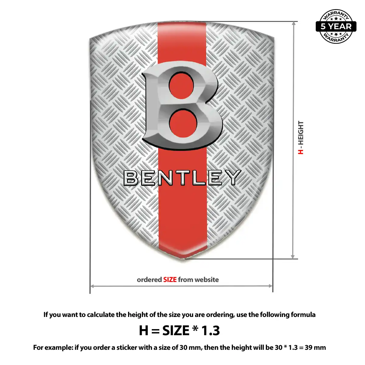 Bentley Automotive Resin Decal Noble Edition