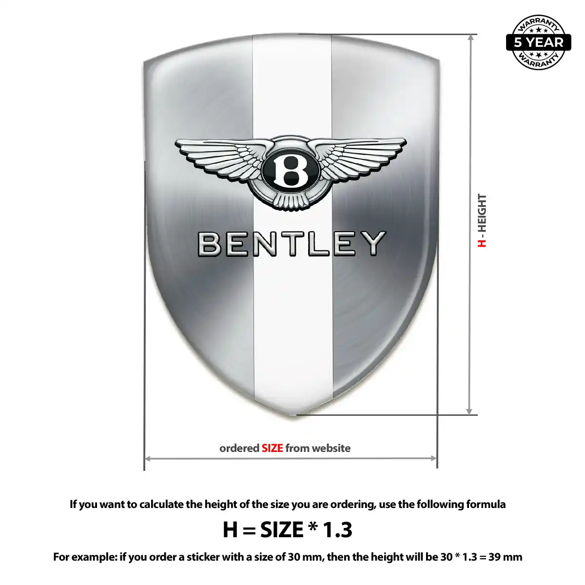Bentley Automotive Resin Decal Opulent Line