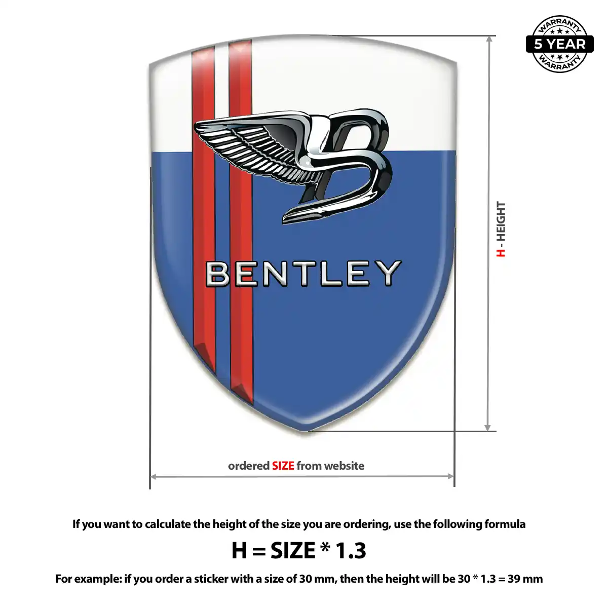 Bentley Automotive Resin Decal Resin Luxe