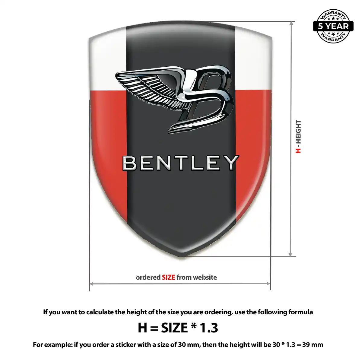 Bentley Automotive Resin Decal Sport Tuning