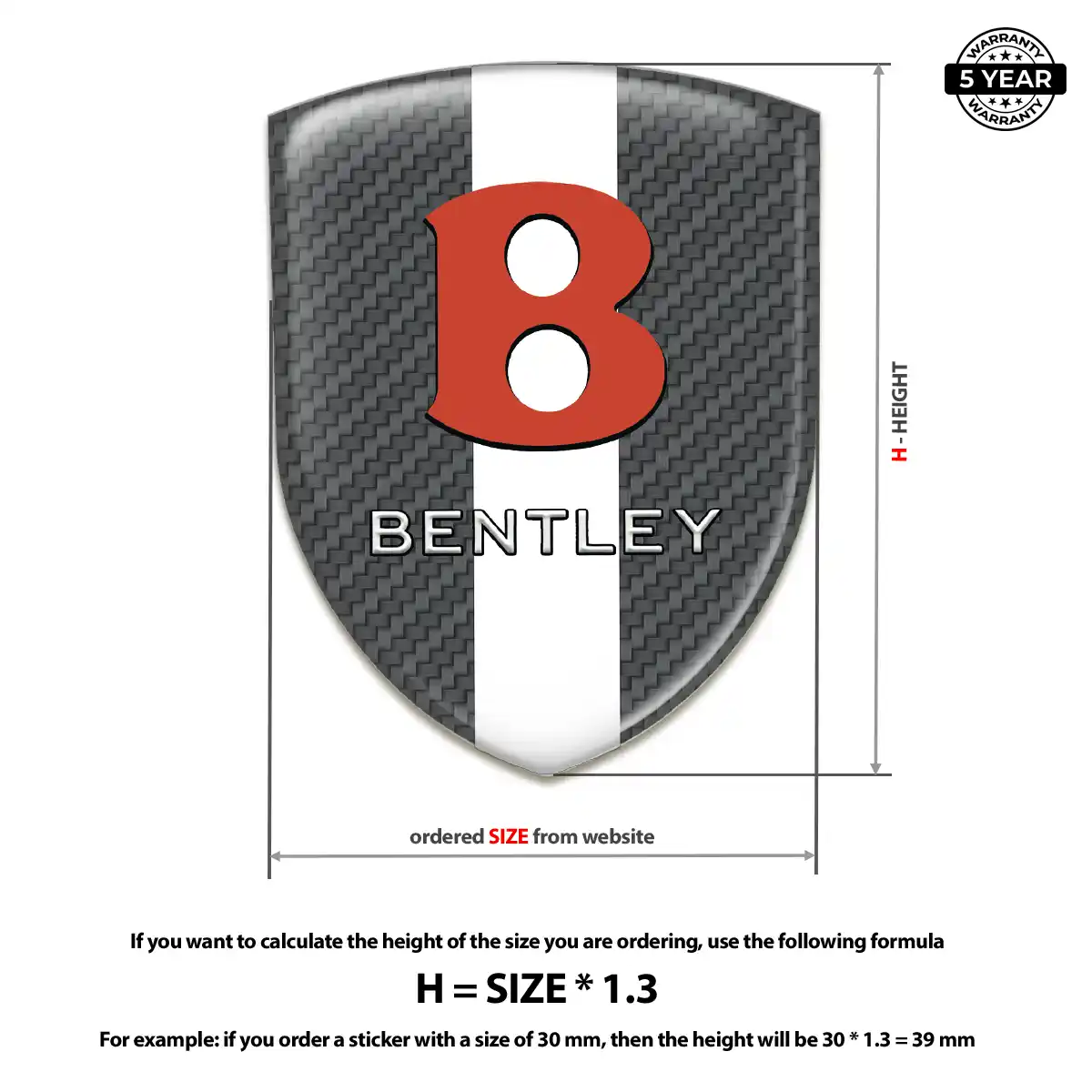Bentley Badge Premium Dome