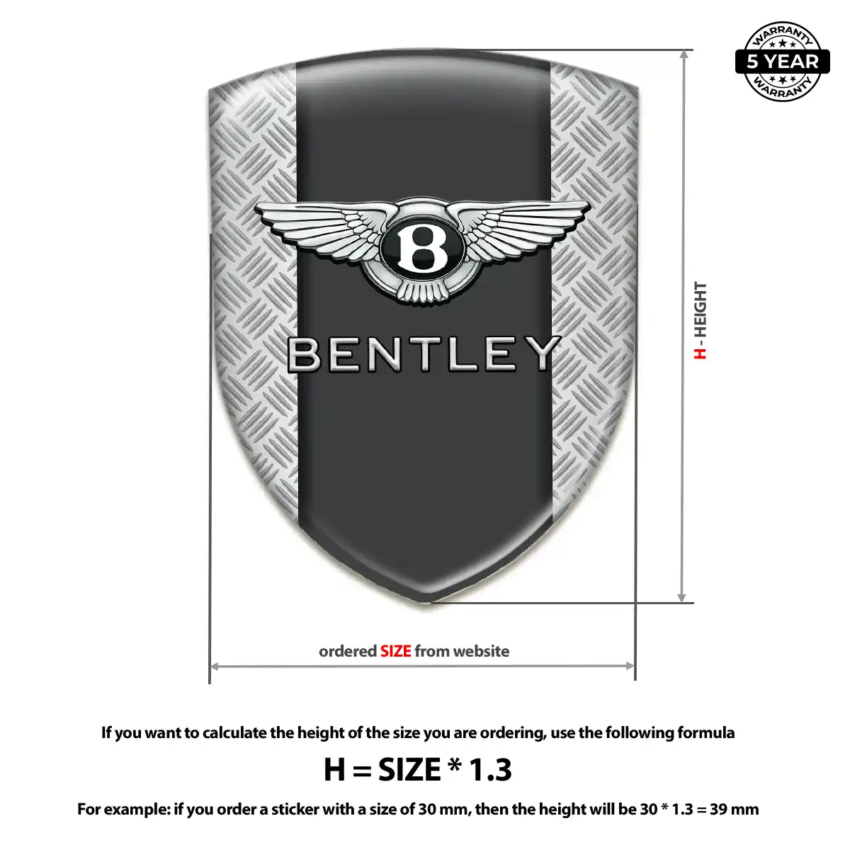 Bentley Car Badge Sticker Auto Tuning