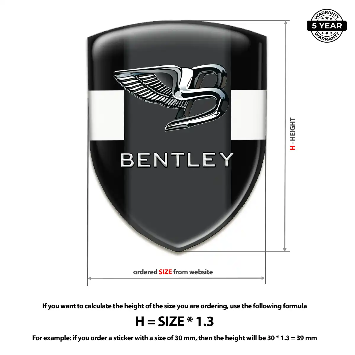 Bentley Car Badge Sticker Exclusive Series