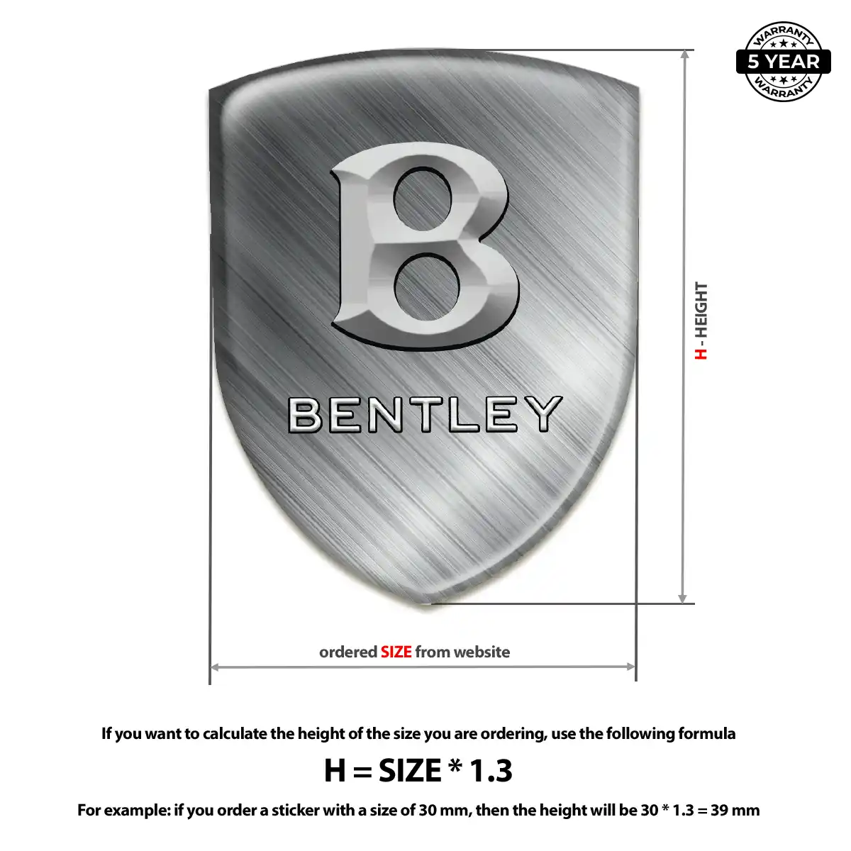 Bentley Car Badge Sticker Sleek Style